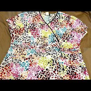 Runway by Cherokee 2xl multi color scrub top